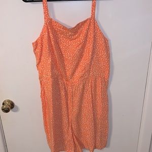 Old navy orange floral high neck romper